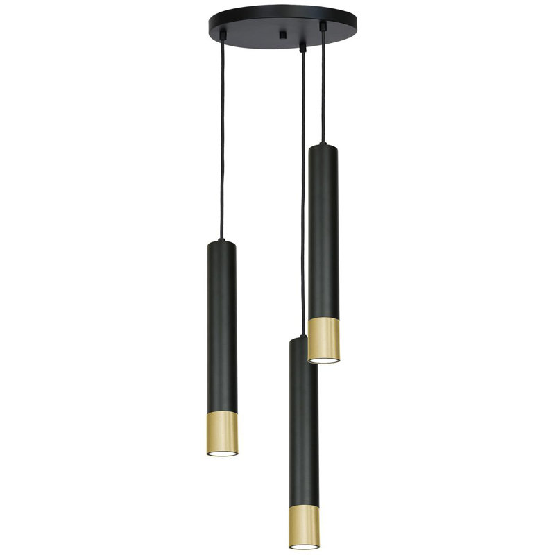 Vanalstyne 3 - Light Black Cluster Pendant