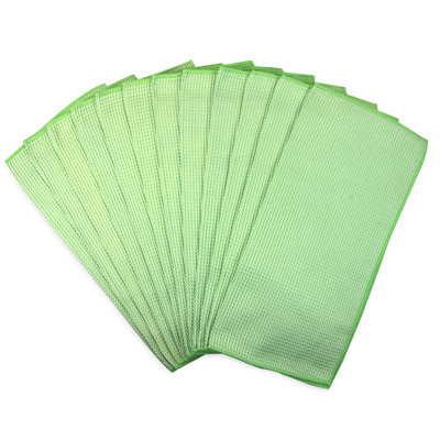 Smart Choice Microfiber Waffle Cleaning Cloths (Pack of 12)