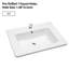 Plateau de meuble-lavabo simple en céramique 28 po avec lavabo 28 po