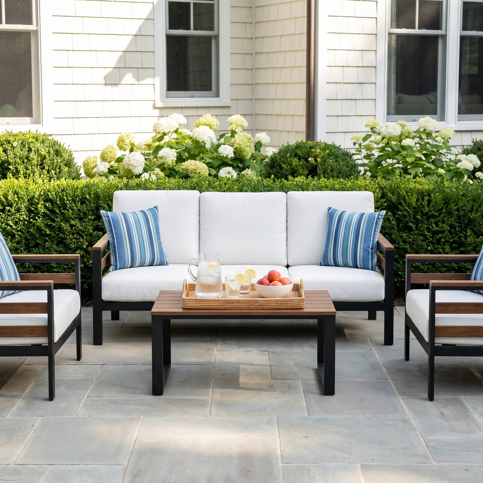 Townsend 7-Person Sunbrella® Patio Seating Group, Cast Silver