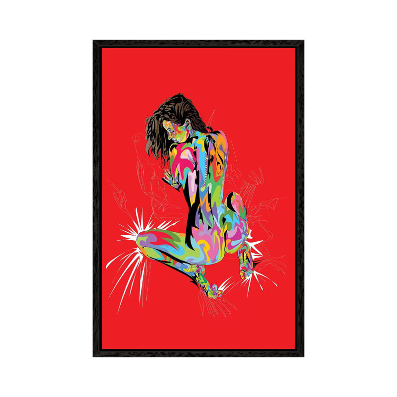 Booty On The Sheets - Print on Canvas, Black Floater Framed, 152.4cm H x 101.6cm W x 3.81cm D