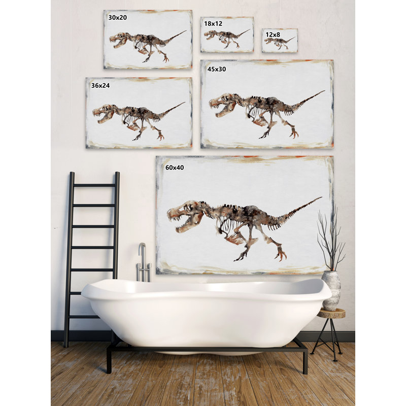 Savage Dino - peinture sur toile tendue, H 24 po x l 36 po x 1,5 po
