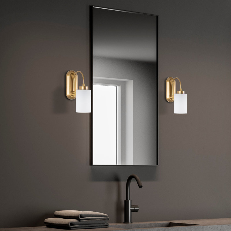 Elegant Gold Wall Lamp, Metal Body, 3.9 x 8.3 x 11.0 inches | Glass Cap with 3.9-inch Diameter & 5.9-inch Height | E27 Socket, Max 40W, IP20 | Perfect for Glam, Hotel, Scandinavian Design in Home Decor