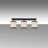 Modern Scandinavian Chandelier, Black & White, 26.0 x 7.9 x 8.3 inches | Metal Body with Fabric Cap, Socket Type: 3 x E27 (Max 40W) | Elegant Design for Living Room, Dining Room & Entryway Lighting