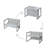 Kids 3 Piece Rectangular Play Table and Chair Set and Bench