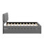Lit plateforme tapissier simple avec lit gigogne Teddy-1127803364