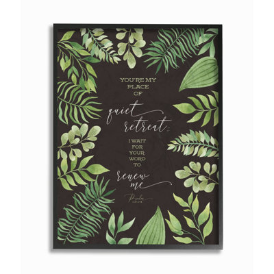 «You My My Place of Quite Retreat» par Tammy Apple - reproduction d'art textuel