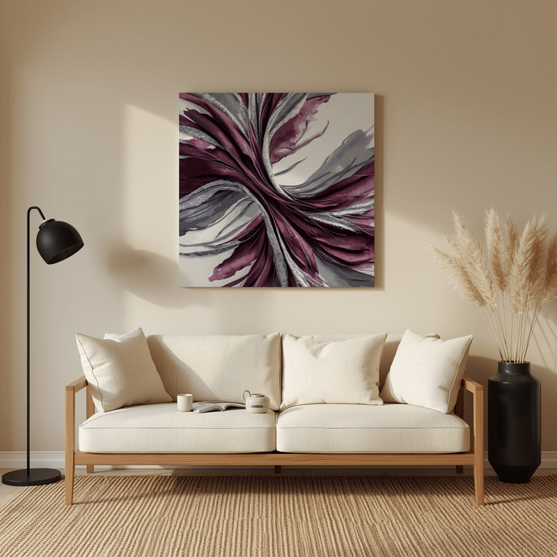 Aquarelle abstraite 94, art mural en métal brun, 32" H x 32" W