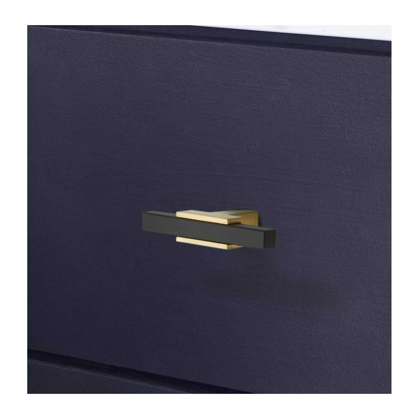 Urbanite 2 5/8" Length Bar Knob, Brushed Gold/Matte Black