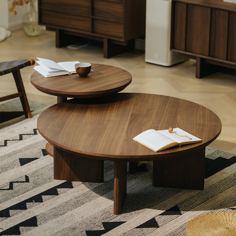 Black walnut round table table set