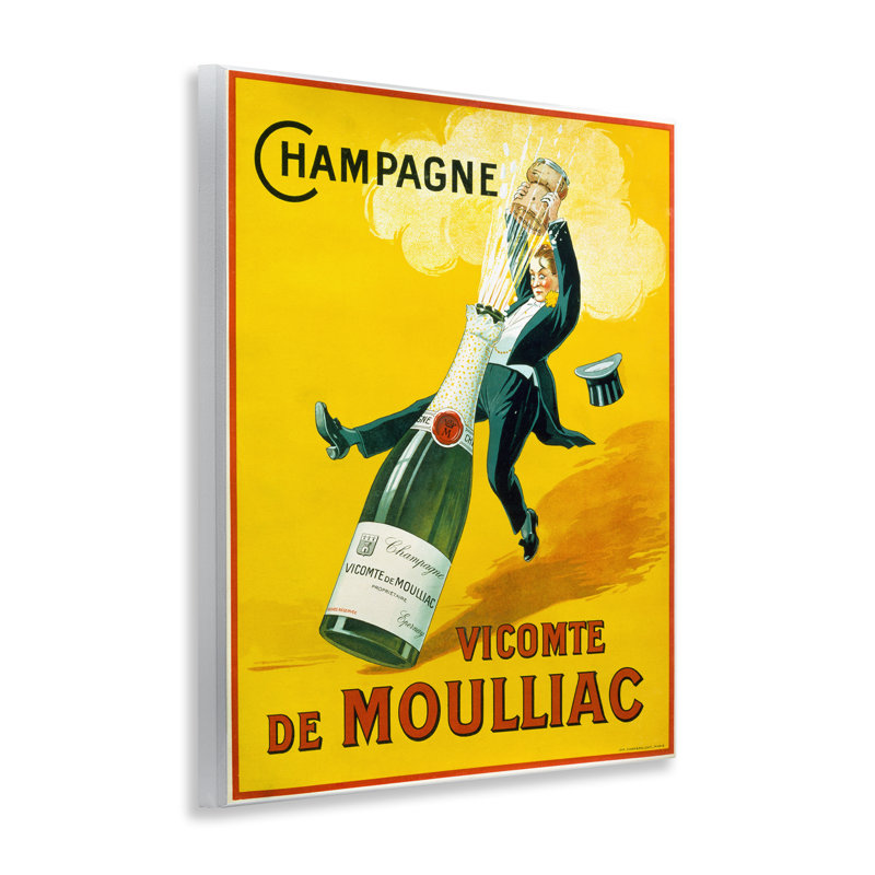 «Bold Yellow Champagne», affiche par Marcus Jules