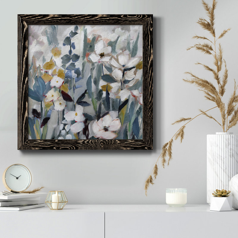 «Summer Whisper II», peinture sur toile encadrée, Cadre noir, H 31,5 po x l 31,5 po x P 1,5 po