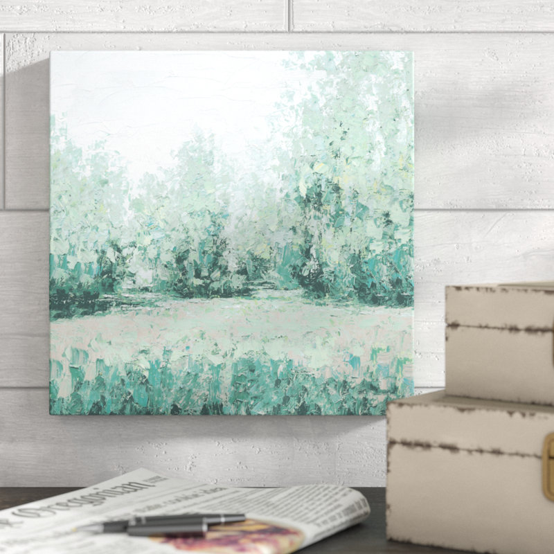 " Abstract Green Forest ", 12" H x 12" W