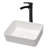 19" L x 15" W Bathroom Vessel Sink White Ceramic Bathroom Above Counter Sink with Bathroom Faucet-91899721