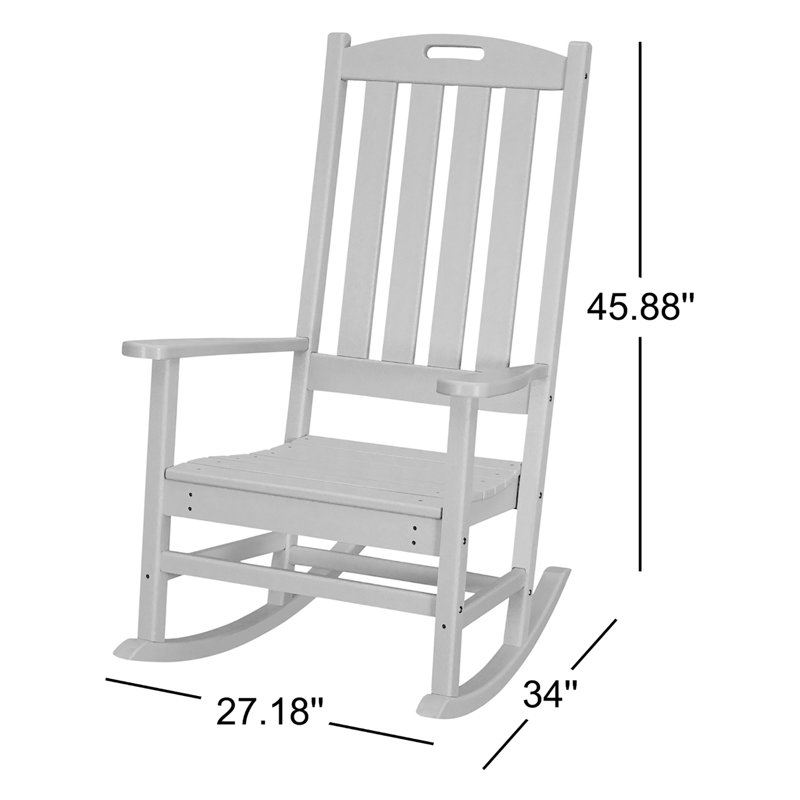 Chaise berçante de véranda POLYWOOD Nautical, Teck