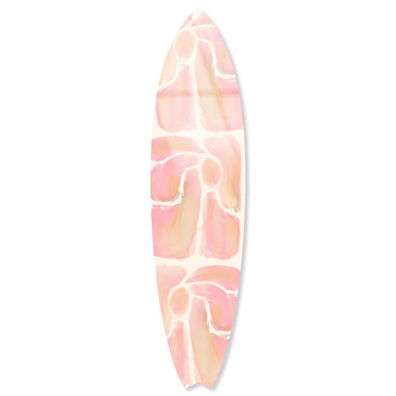 «Petals Together», planche de surf en acrylique par Notoriart