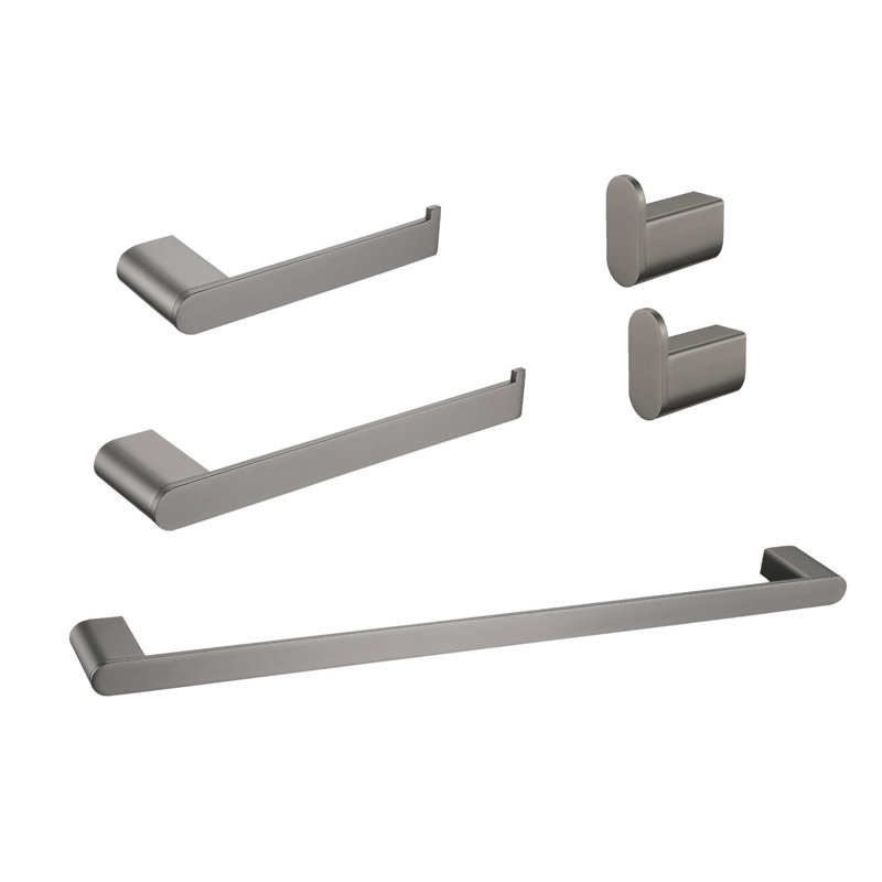 5 Bathroom Hardware Assembly Kit Bundle, 304, Strong And , Modern Style, Effortless Setup For Various Rooms Package, 304 Material, Scratch- Build, Concept, Easy Mounting Different