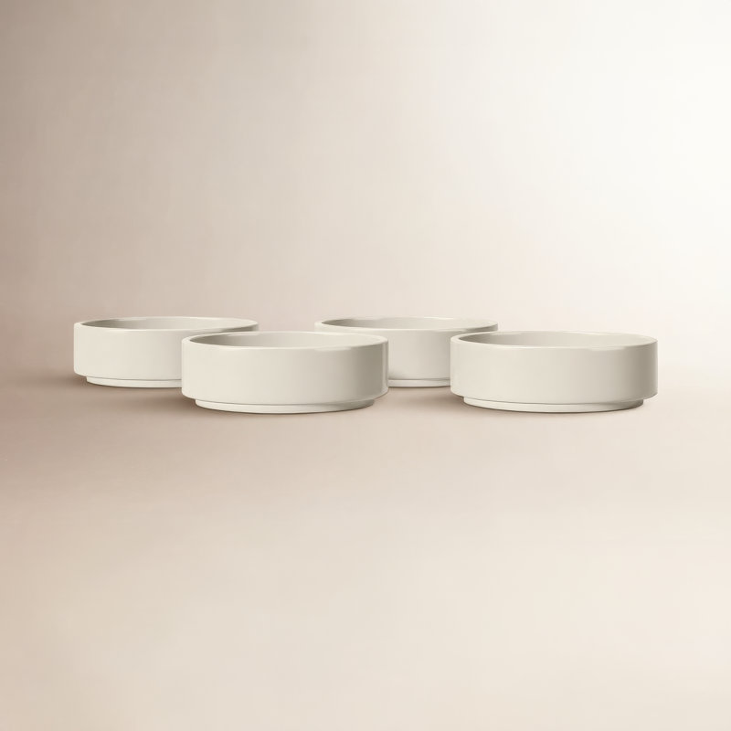 PILAR Stoneware 3.8 oz. Dessert Bowl, Moonbeam