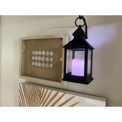 Tabletop Lantern Set with Candle and remote Included