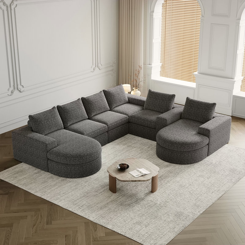 Canapé modulaire Chenille Cloud, Gris