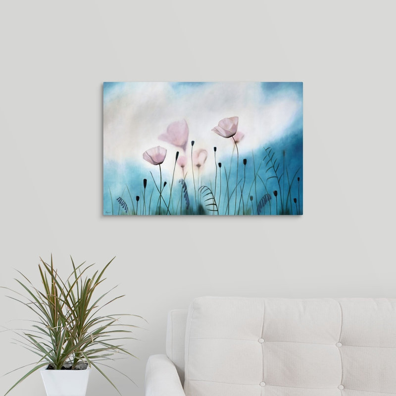 « gossamer prières », peinture sur toile, Toile tendue, H 16 po x l 24 po x p 1,25 po