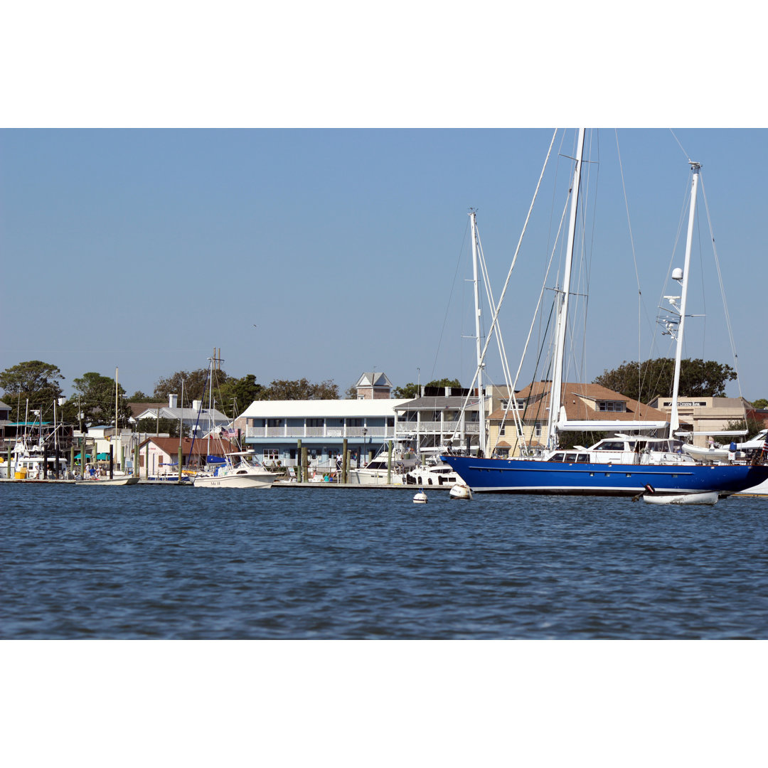 Coastal Town Of Beaufort - Wrapped Canvas Print