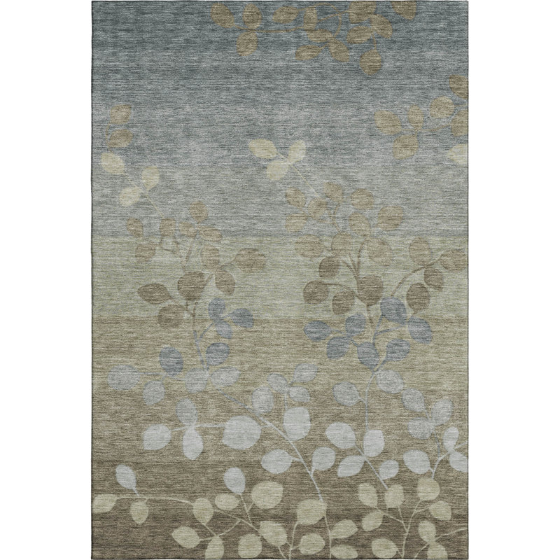 Premium Machine Washable Jakiyra AMF1900 Floral Rug, Rectangle 10' x 14'