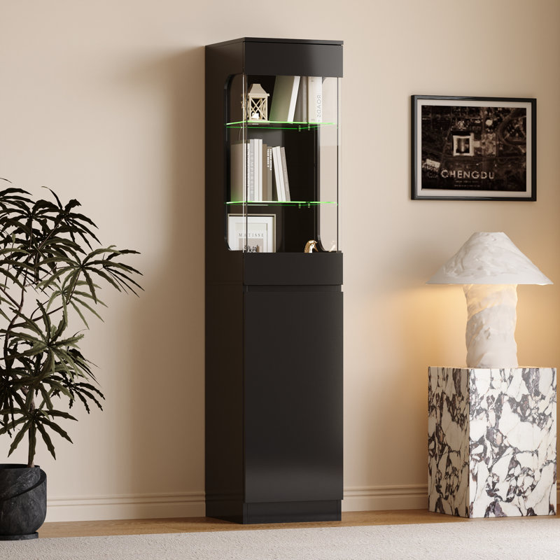 71'' H X 15.7'' W Display Bookcase With Light
