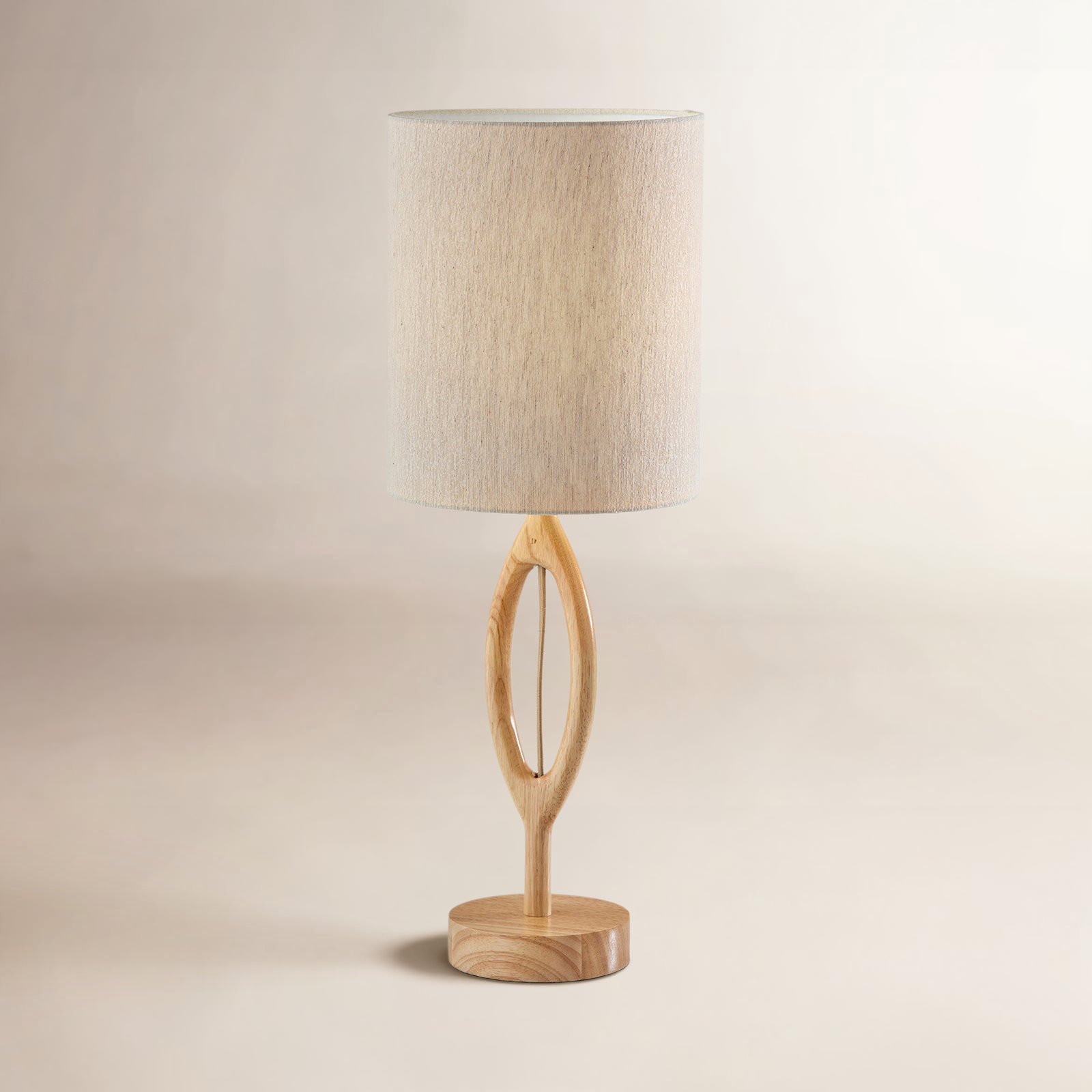 Osie Solid Wood Table Lamp, Natural, Beige