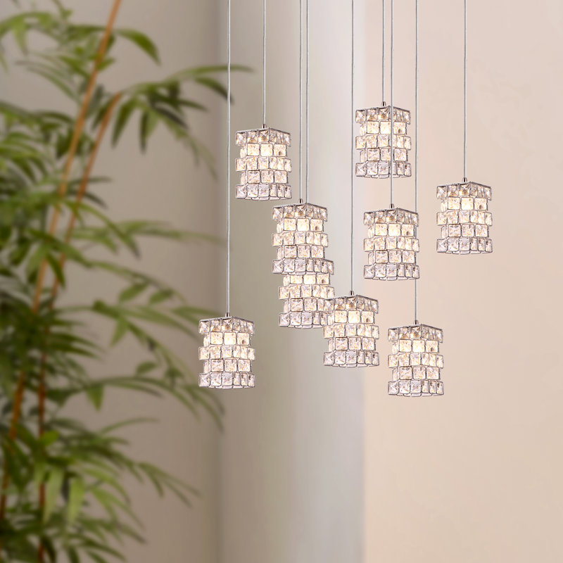 Tidwell Cluster Square Pendant, 9
