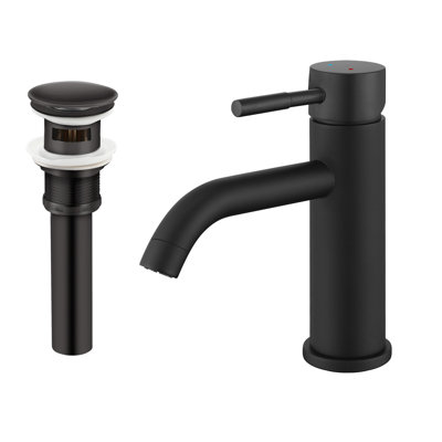 Single-handle Bathroom Faucet with Drain Assembly