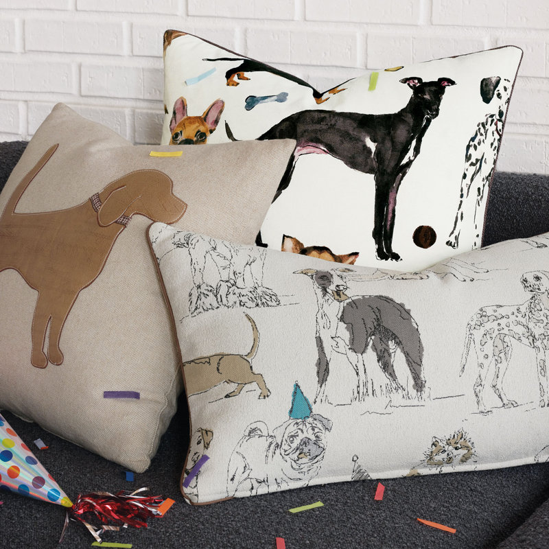 Pets Lumbar Pillow Cover & Insert, 15"H x 26"W