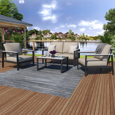 Townsend 5 Piece Sofa Seating Group with Sunbrella Cushions by Birch Lane