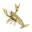 Drôle de homard avec haltères et haltères