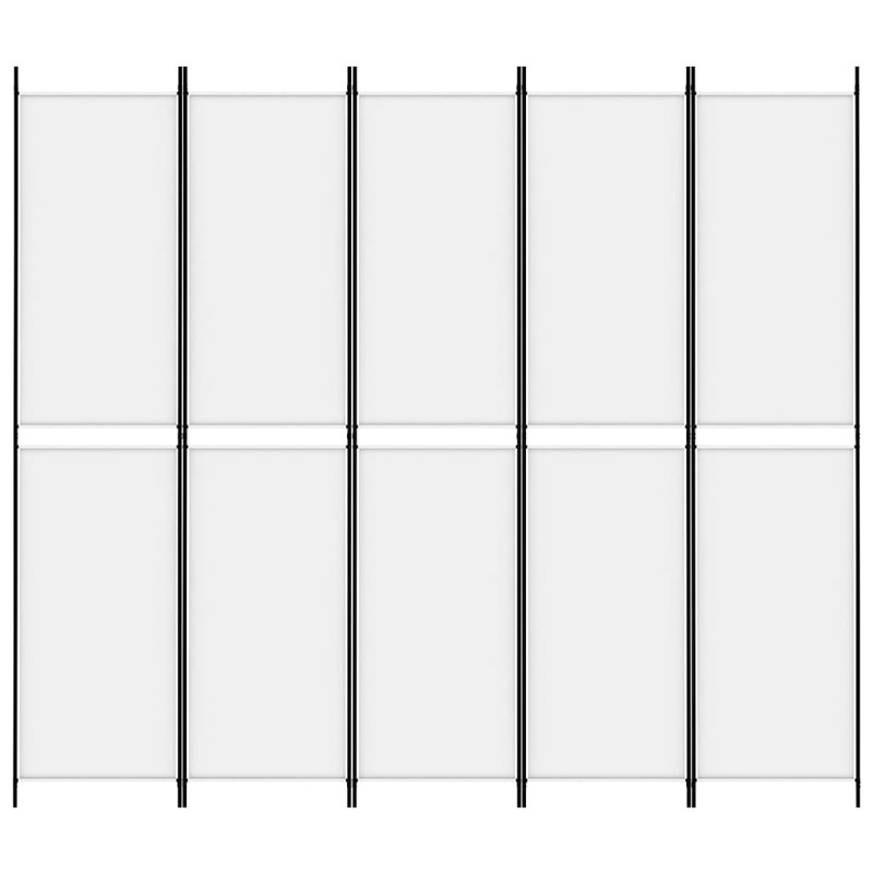 Cloison pliante Rikkea, Blanc, 5, H 86,6 po x l 98,4 po