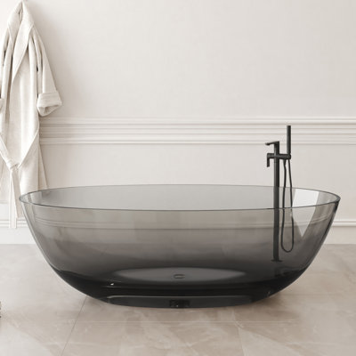 Baignoire de trempage autoportante à surface solide 71 po Forma