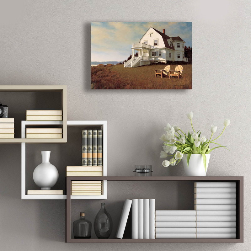 «Oceanfront View» par Zhen-Huan Lu, art mural en verre acrylique, H 16 po x l 24 po x P 0,2 po