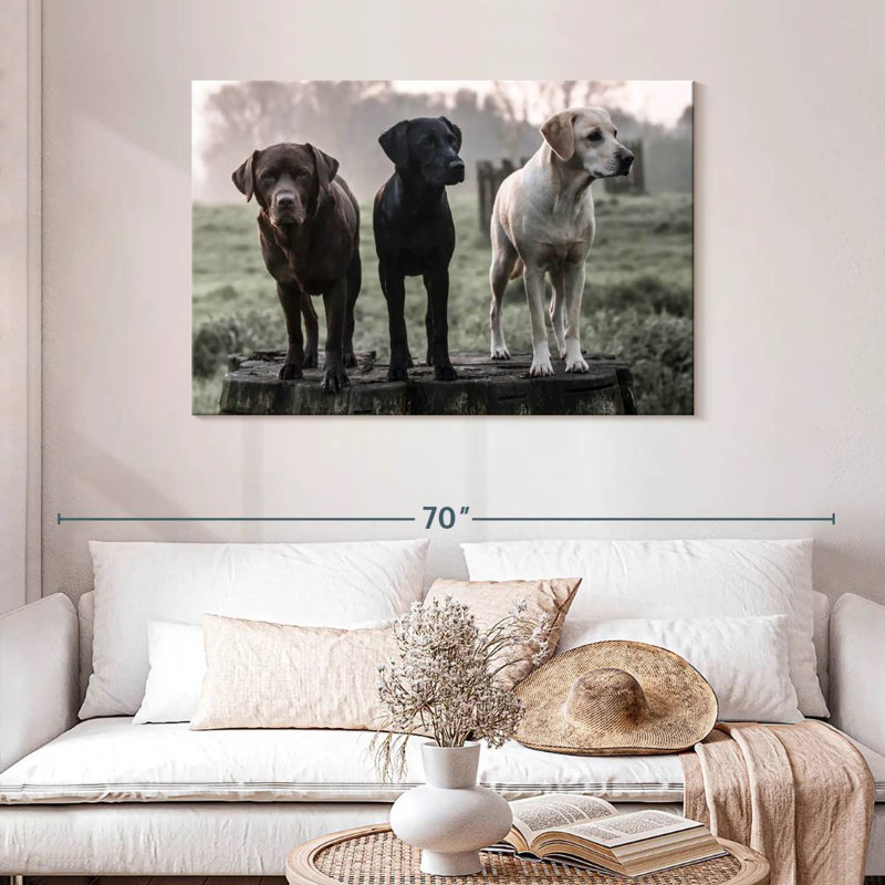 Brampt Labrador Dogs, H 30 po x l 45 po