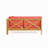 X-BACK CORNER BENCH-R WITH COFFEE TABLE , RED