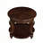 Solid Wood Round End Table with Shelf-1681853233-1681853237