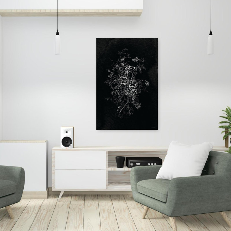Art floral contemporain Lacey Flowers, H 36 po x l 24 po