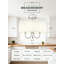 Plafonnier vintage semi-encastré avec abat-jour en tissu quadrilobe, lustre en nickel brossé à 4 lumières pour la chambre à coucher du couloir de l'entrée de la cuisine