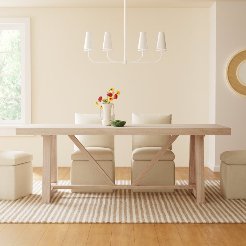 Granita Trestle Base Rectangular Dining Table