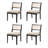 Demetruis 20''W Coastal Solid Wood Dining Chair with Rattan Backrest(Set of 4)-414053326
