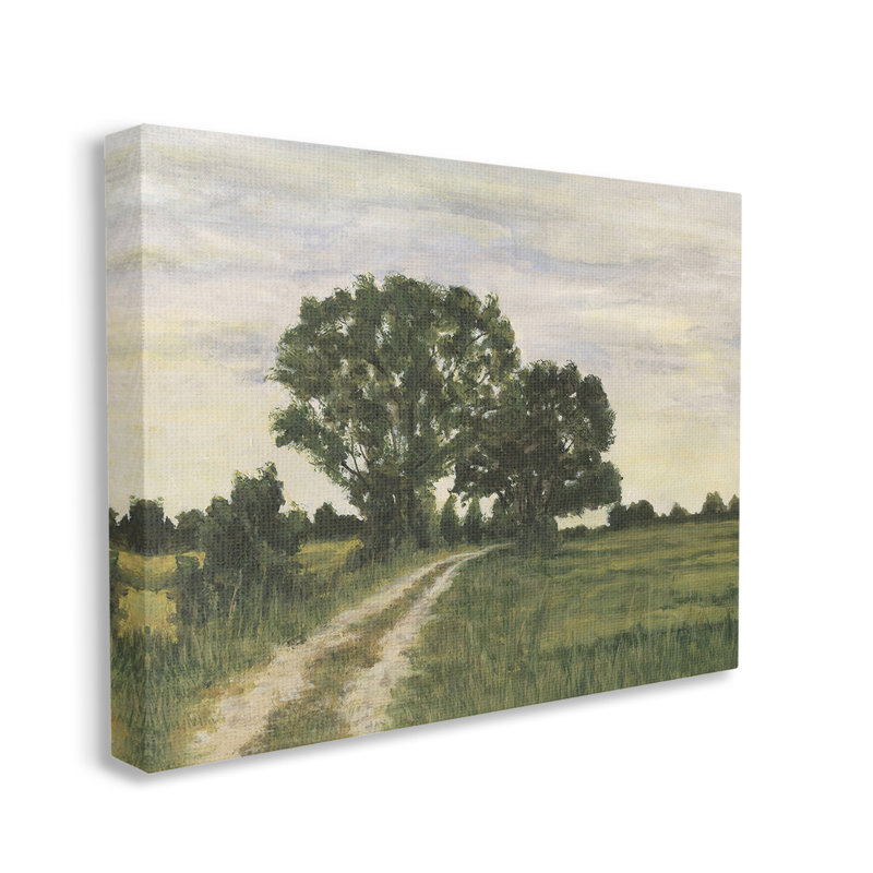"Trees On Country Road" par Michael Willett sur toile, H 36 po x l 48 po
