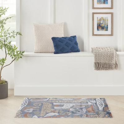 Maycon Rectangle Animal Print Machine Woven Polypropylene Plastic Rug