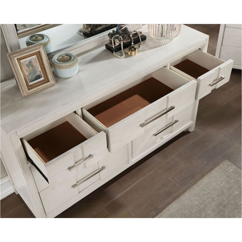 Commode 7 tiroirs avec miroir Cyrus
