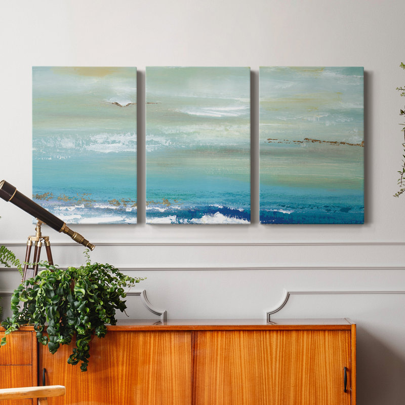 Distant Horizon - Toile tendue avec châssis de qualité supérieure - Prêt à être accroché, H 60 po x l 120 po x P 1 po