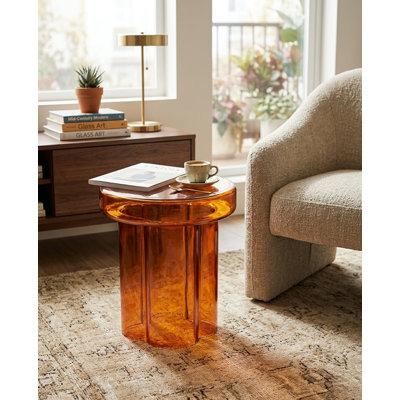 Table en verre Kensley Paprika