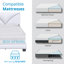 Lit plateforme tapissier Boyd Sleep Cornerstone, tête de lit à hauteur réglable, sommier tapissier-82004444-82004448